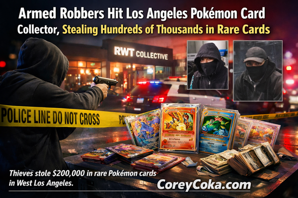 Armed Robbers Hit Los Angeles Pokémon Card Collector, Stealing Hundreds of Thousands in Rare Cards